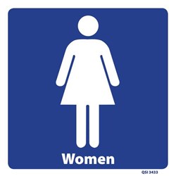 Women's Restroom Sign 120x120mm