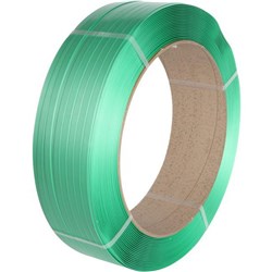 PET Embossed Polyester Strapping 19 x 0.88mm x 1000m Green