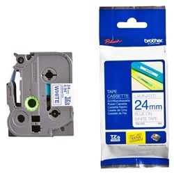 Brother Labelling Tape Cassette TZe-253 24mm x 8m Blue on White