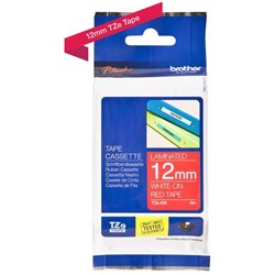 Brother Labelling Tape Cassette TZe-435 12mm x 8m White on Red