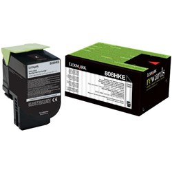Lexmark 808HK 80C8HK Black Laser Toner Cartridge High Yield