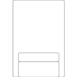 Blank Courier Labels Standard Thermal Perforated 38mm Core 101x149mm, Roll of 500