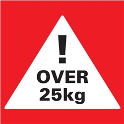 Over 25kg Shipping Label Square Corner, Roll of 100