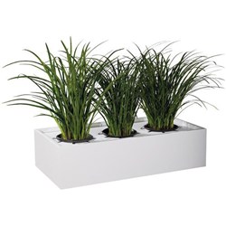 Strata 2 Planter Box 900mm Satin White Plain