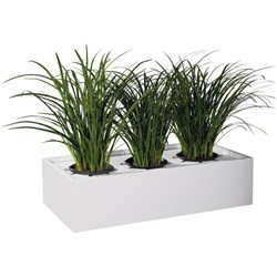 Strata 2 Planter Box 1200mm Satin White Plain