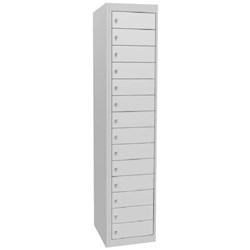 Precision Laptop Locker 14 Tier Silver Grey