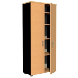 City Cupboard 1800mm Tawa/Black