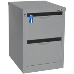 Europlan 505W Forte Filing Cabinet 2 Drawer Silver Star