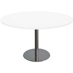 Meeting Table Round 1200mm Snowdrift/Chrome