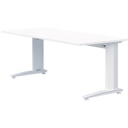 Energy Single User Desk 1800mm White/White