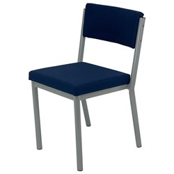 MS3 Stacker Chair Silver Frame Charade Fabric/Navy