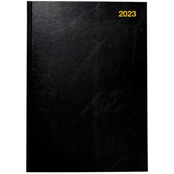 Winc A53 Hourly Appointment Diary Recycled A5 Week To View 2023 Black
