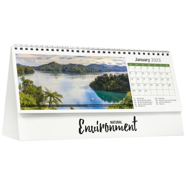 Easy2C Desk Calendar Month To View Natural Environment 2023 OfficeMax NZ