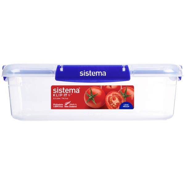 Sistema Klip It Plus Plastic Food Container Rectangular 2.2L OfficeMax NZ