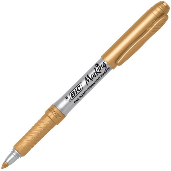 Bic Mark It Gold Permanent Marker Fine Tip OfficeMax NZ