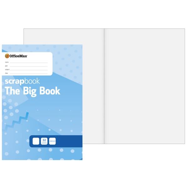OfficeMax The Big Book Scrapbook Unruled 340x240mm 32 Leaves OfficeMax NZ