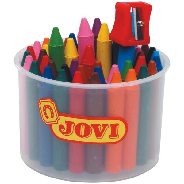 Pack of 12 Round Wax Crayons Jovi 98003 Light Brown