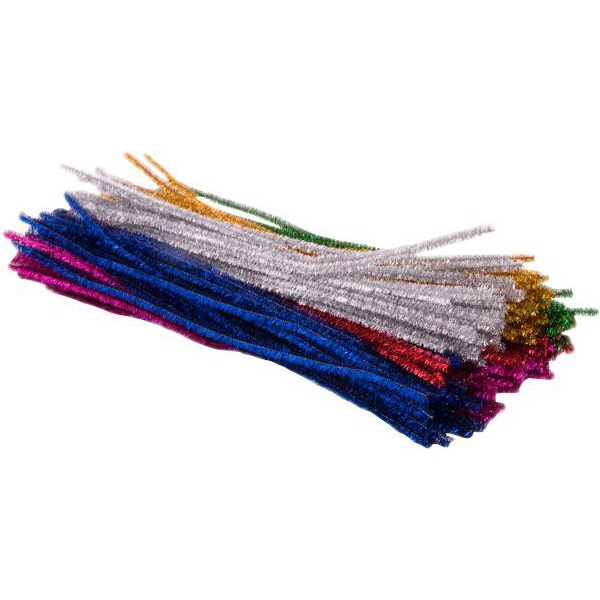 Metallic Pipecleaners 300mm Assorted Colours, Pack of 150