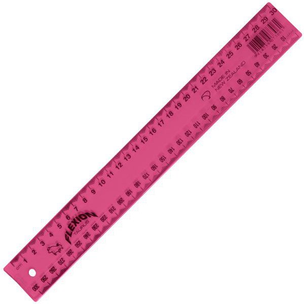 Plastic Superflex Ruler 30cm Pink | OfficeMax NZ