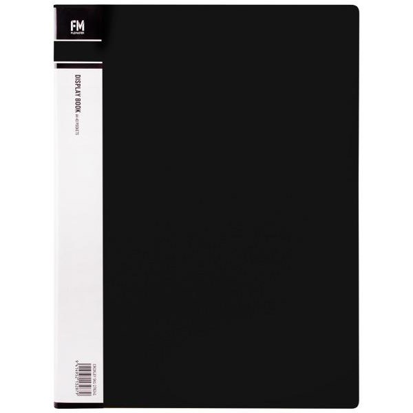 FM Display Book Insert Cover 40 Pocket Black | Paper Plus