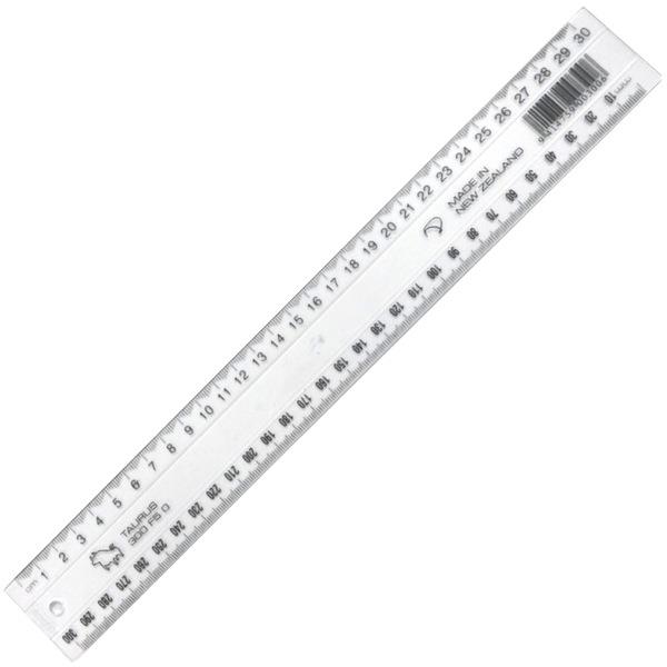Taurus Plastic Ruler 30cm Clear Officemax Nz