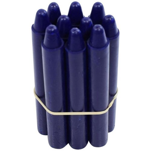 Spectrum Metal Detectable Hard Crayons Unwrapped Blue, Pack of 80