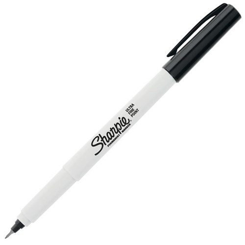 Sharpie Twin Tip Permanent Markers, Fine & Ultra Fine, Black, 2 Count