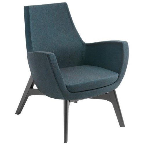 Treviso Visitor Chair Black Timber Legs Synergy Fabric Accord