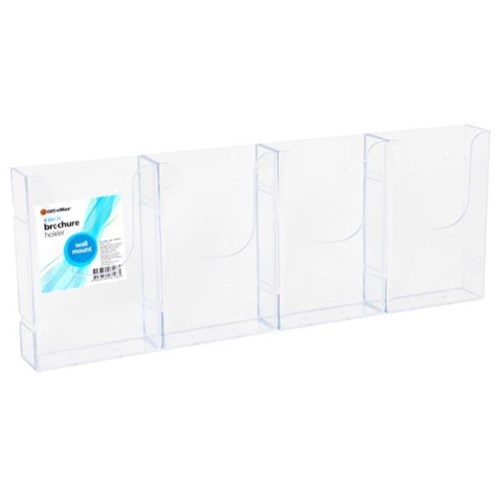 Officemax Brochure Holder Horizontal Wall Mounted Dle 4 Pocket Nz - Wall Mounted Brochure Stand