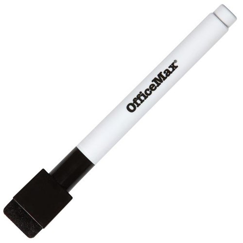 OfficeMax Black Mini Whiteboard Marker With Eraser OfficeMax NZ