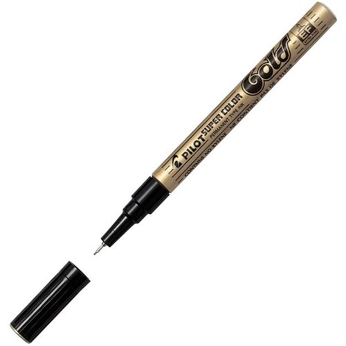 Pilot Super Color Gold Permanent Marker Extra Fine OfficeMax NZ