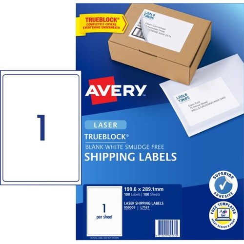 Address Labels 1 Per Sheet L7167 Shipping Sticky Self Adhesive A4 Laser Inkjet 
