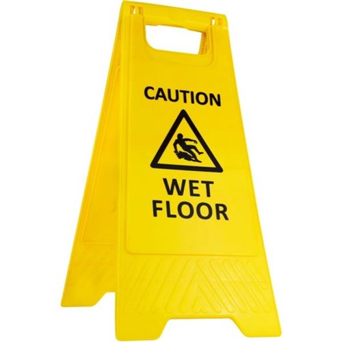 Spill Magic wet floor caution pop up safety sign wall mount tube new 