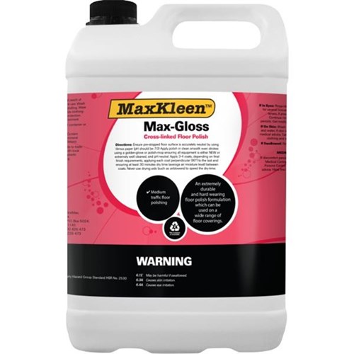 Maxkleen Max Gloss Floor Polish 5 Litre Officemax Nz