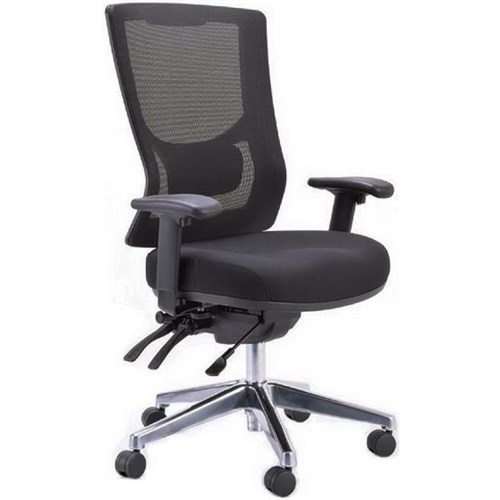 Buro Metro II High Mesh Back Chair With Arms Black OfficeMax NZ