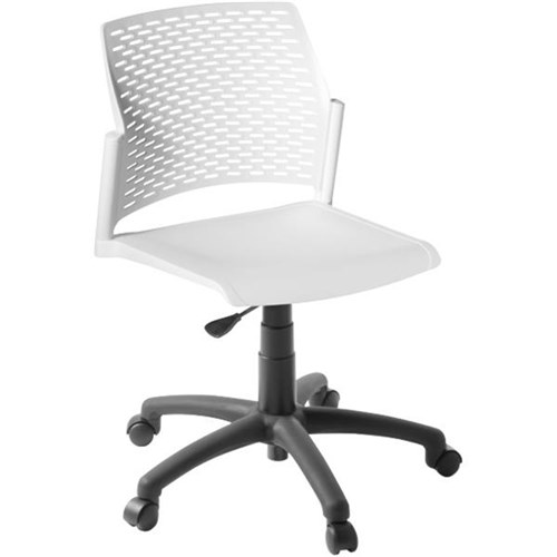 Punch Swivel Task Chair White, Officemax White Desk Chairs