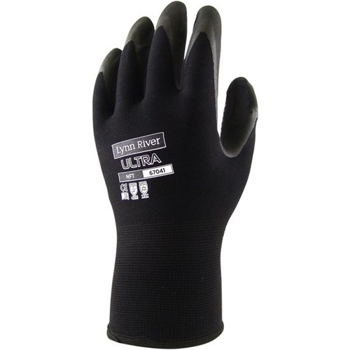 Lynn River Ultra Warmth Nitrile Gloves Double Liner Medium Black - Main Image