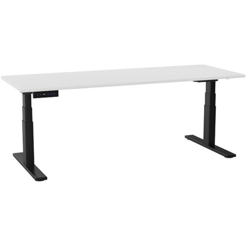 Ascend Electric Height Adjustable Desk 1800mm White Black