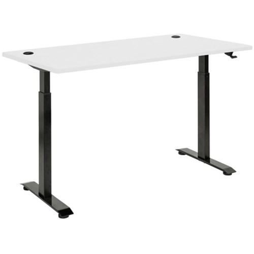 Emer Pneumatic Height Adjustable Desk 1500mm White Black