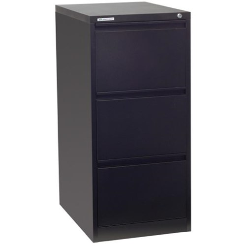 precision filing cabinet 3 drawer vertical black texture | officemax nz
