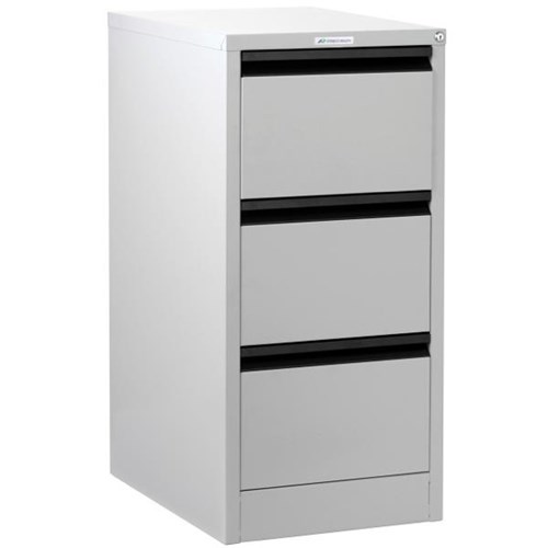 precision filing cabinet 3 drawer vertical white satin | officemax nz