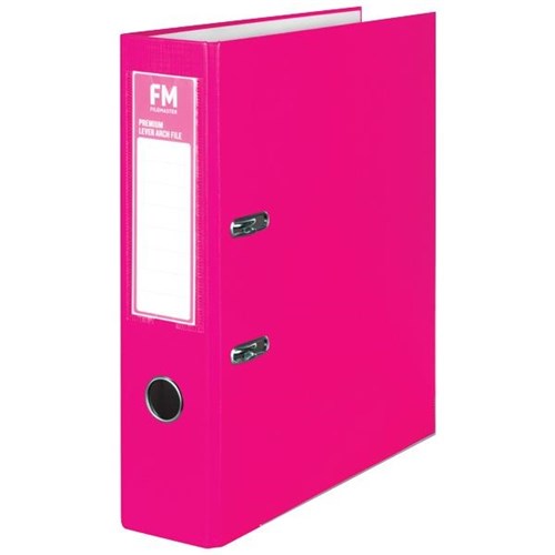 FM Premium Lever Arch File A4 Shocking Pink OfficeMax NZ