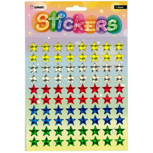 A & W Office Supplies Foil Star Stickers Assorted Colors 440/Pkg 