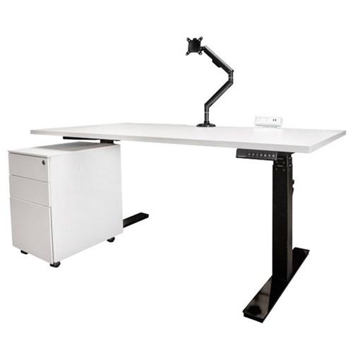 Tidal Electric Height Adjustable Desk Bundle With Black Monitor