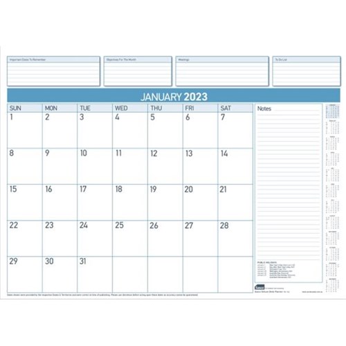 Sasco Deluxe Desk Pad Refill Month To View 2023 OfficeMax NZ