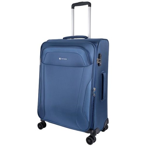 Voyager Chicago Trolley Suitcase 60cm Blue OfficeMax NZ