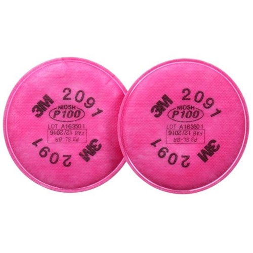 3M™ 2091 NIOSH P100 Mask Respirator Filter, Pack of 2 OfficeMax NZ