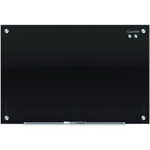Quartet Infinity Magnetic Glass Board Black 450x600mm Officemax Nz