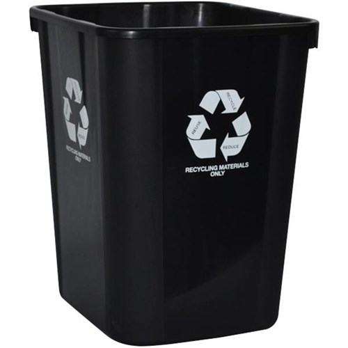 Recycling Bin 32 Litre 320x360x400mm Black | OfficeMax NZ
