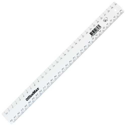 Papertree Plastic Ruler 30cm White Officemax Nz